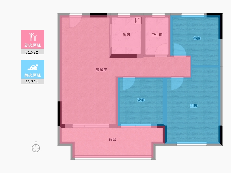 江苏省-常州市-晋陵和庭-76.01-户型库-动静分区