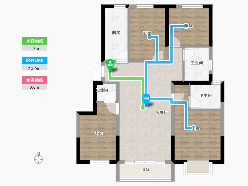 天津-天津市-中建·新丽壹号-84.34-户型库-动静线