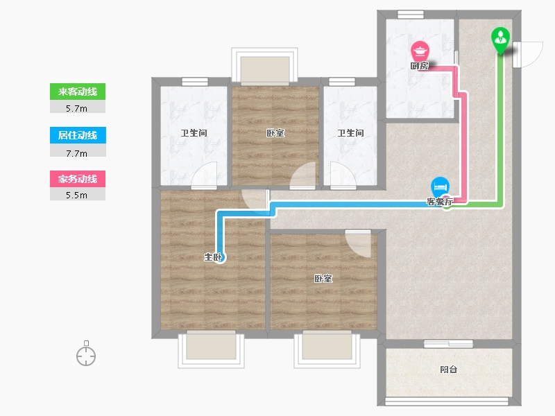 湖北省-武汉市-江樾云著-79.20-户型库-动静线