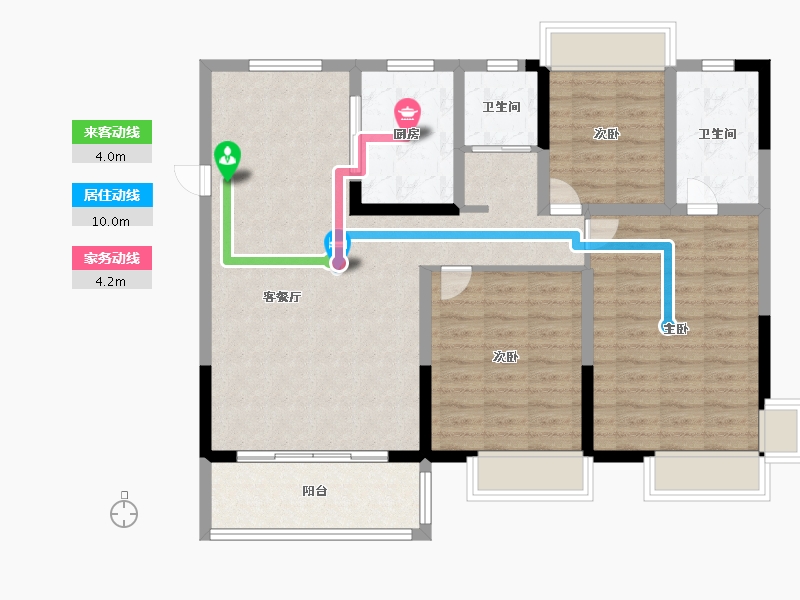 河南省-许昌市-恒达君御府-101.00-户型库-动静线