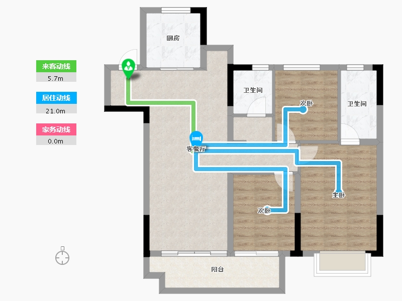 江西省-南昌市-云璟樾城-85.60-户型库-动静线