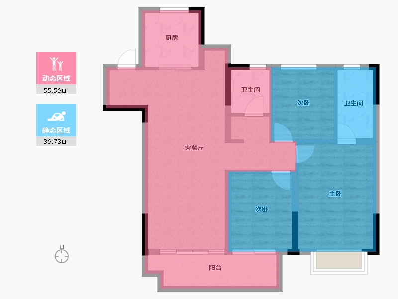 江西省-南昌市-云璟樾城-85.60-户型库-动静分区