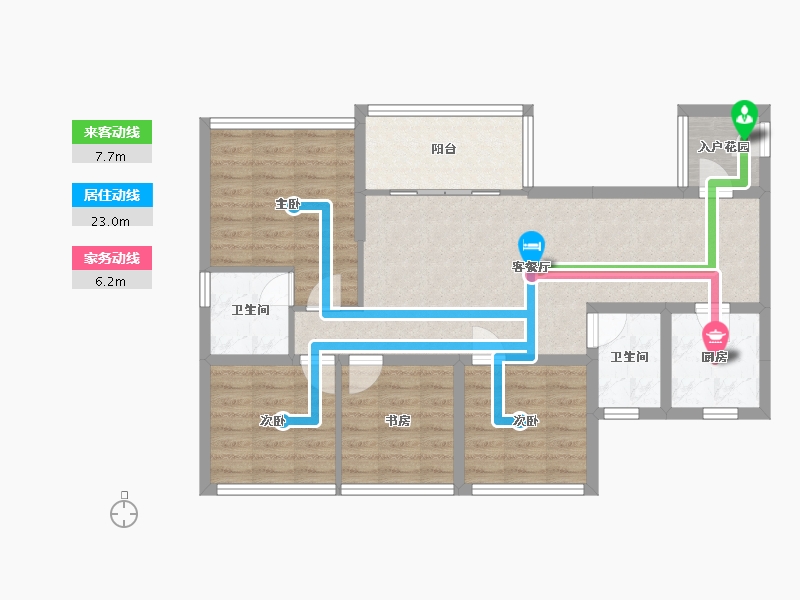 四川省-成都市-源滩国际社区-103.00-户型库-动静线