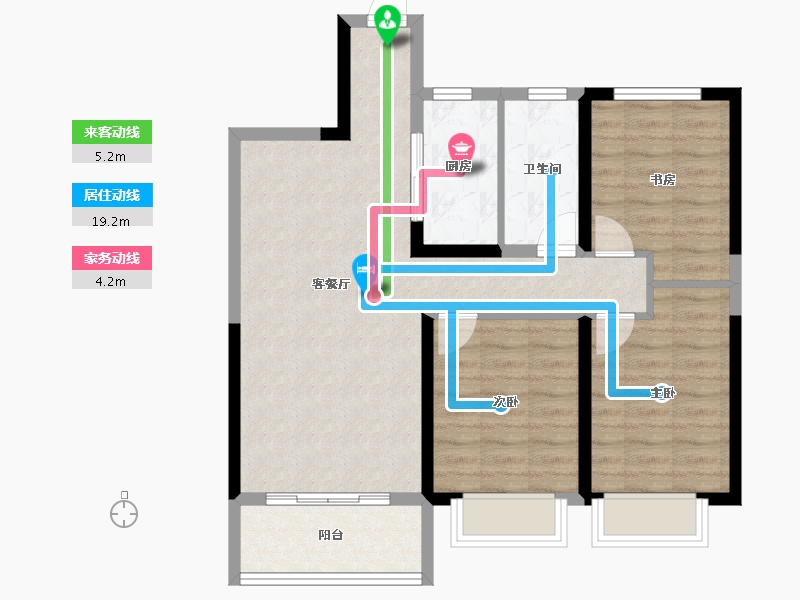 江西省-南昌市-聚仁·滨江悦城-80.02-户型库-动静线