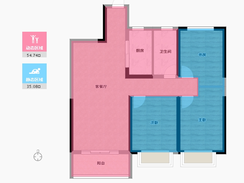 江西省-南昌市-聚仁·滨江悦城-80.02-户型库-动静分区