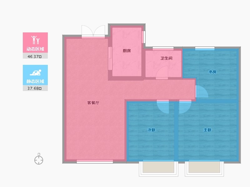 河北省-承德市-金辉府-75.00-户型库-动静分区