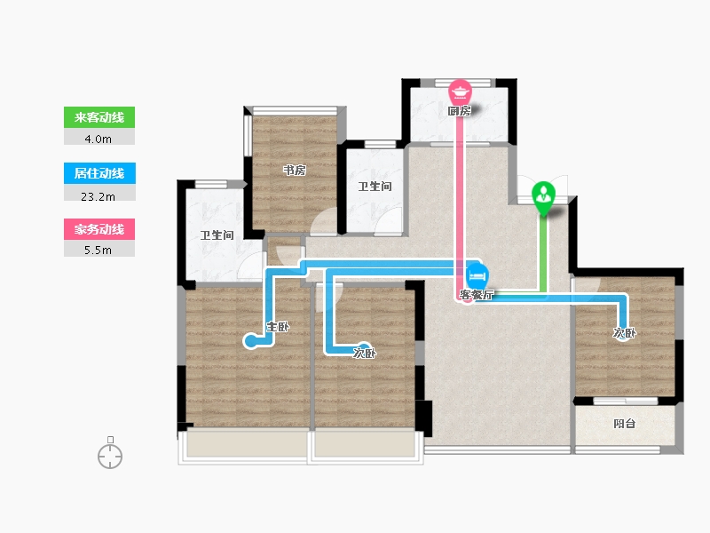 浙江省-温州市-嘉华春风嘉里-104.31-户型库-动静线