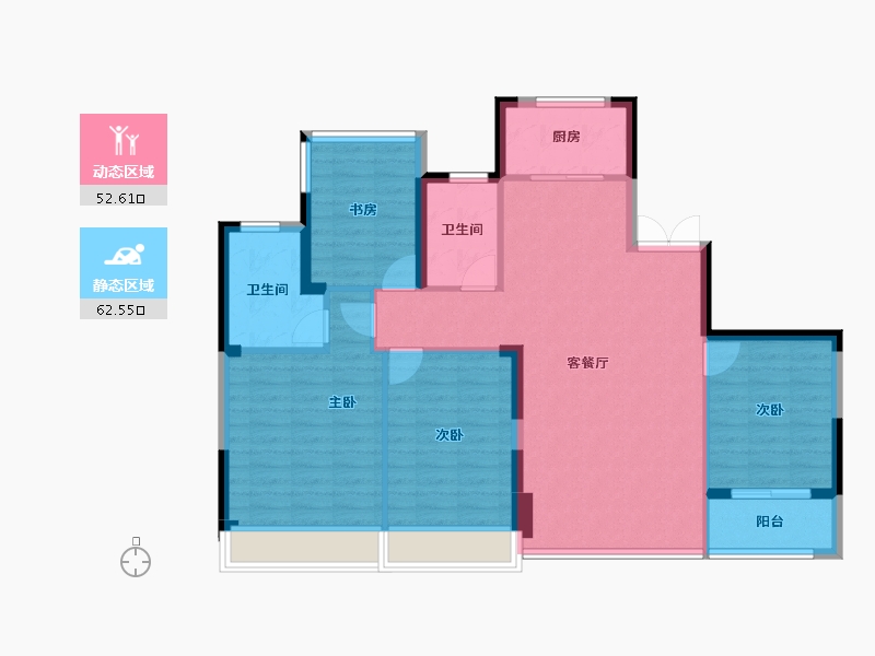 浙江省-温州市-嘉华春风嘉里-104.31-户型库-动静分区