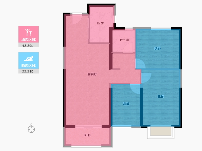 湖北省-武汉市-万科保利理想城市-73.57-户型库-动静分区