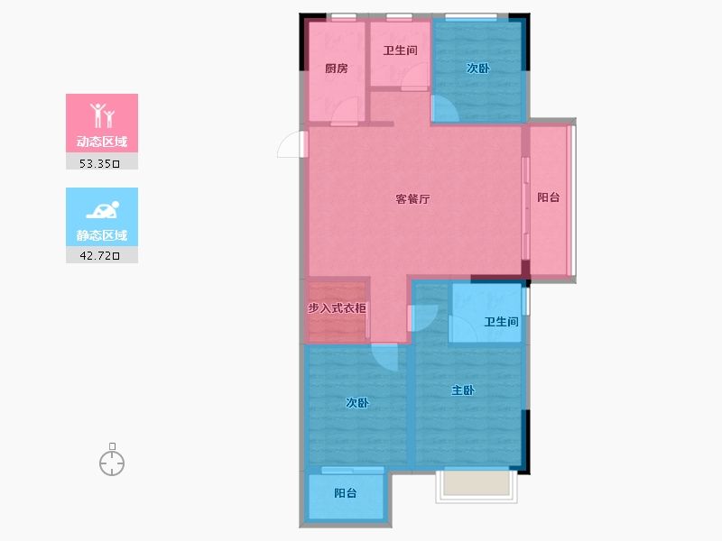 江西省-南昌市-云璟樾城-86.40-户型库-动静分区