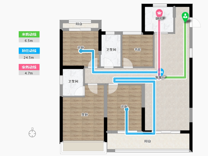 浙江省-温州市-乐虹湾-99.76-户型库-动静线