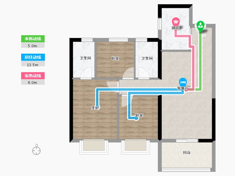 湖北省-武汉市-江樾云著-76.39-户型库-动静线