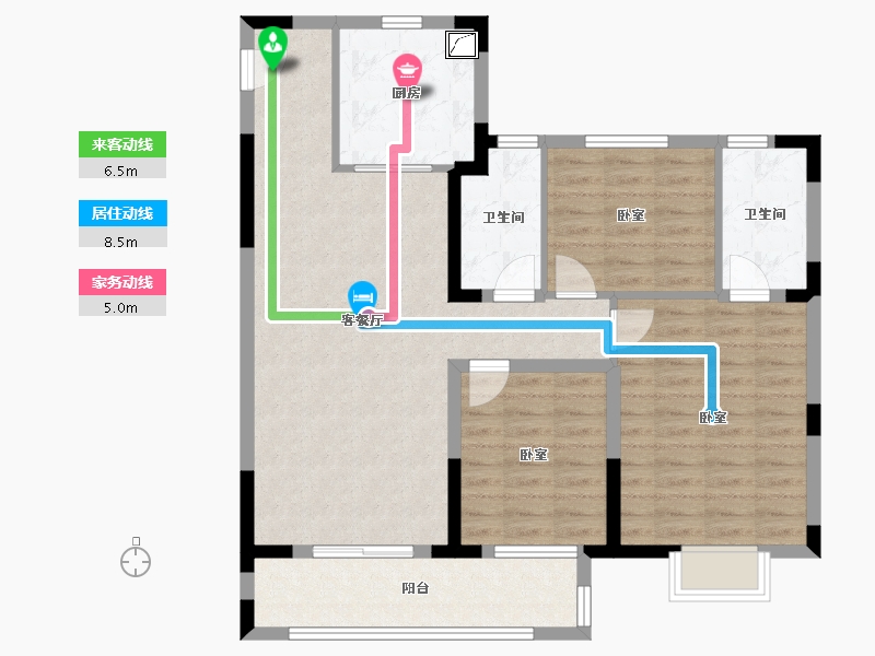 湖北省-武汉市-中建壹品宏泰阅江府-96.00-户型库-动静线