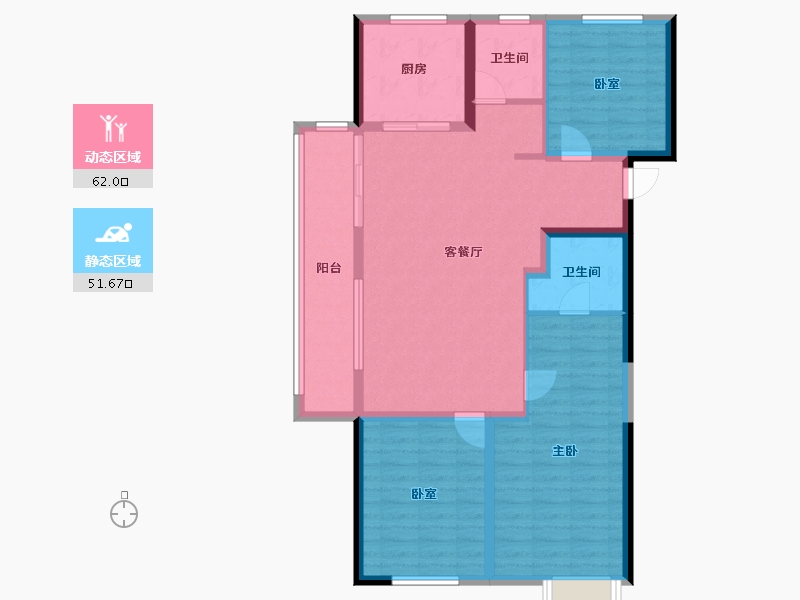 湖南省-长沙市-澳海望洲府-102.17-户型库-动静分区