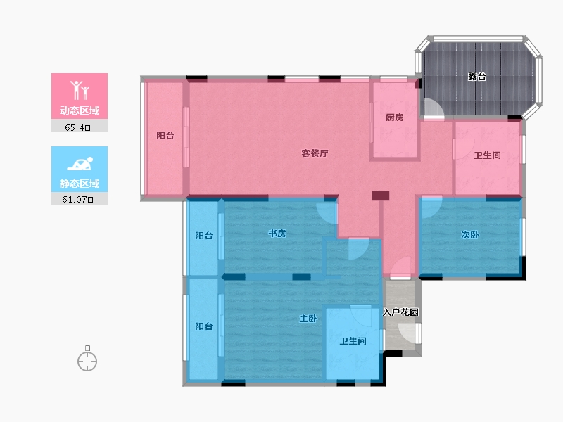 浙江省-温州市-方正珑玺-128.38-户型库-动静分区