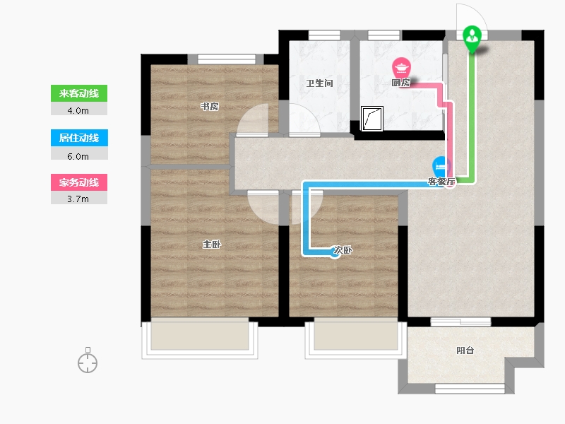 江苏省-常州市-龙宸铭著-68.80-户型库-动静线