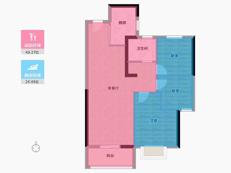 湖北省-武汉市-江樾云著-68.00-户型库-动静分区