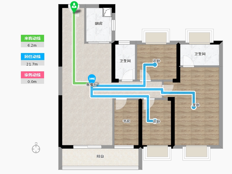 湖北省-武汉市-华侨城欢乐天际-91.29-户型库-动静线