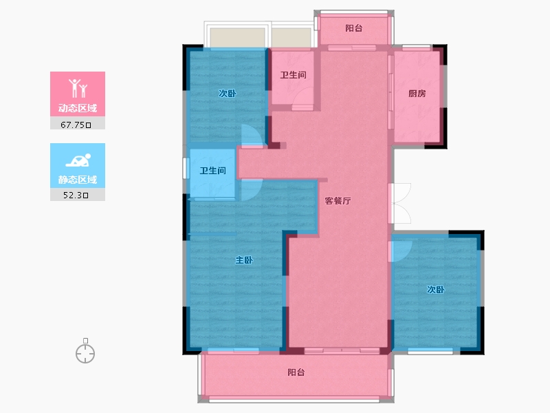 安徽省-阜阳市-纵联天御-108.00-户型库-动静分区