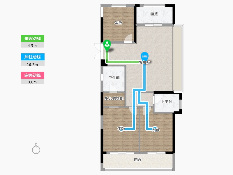 浙江省-温州市-新宏地十里风华-98.32-户型库-动静线