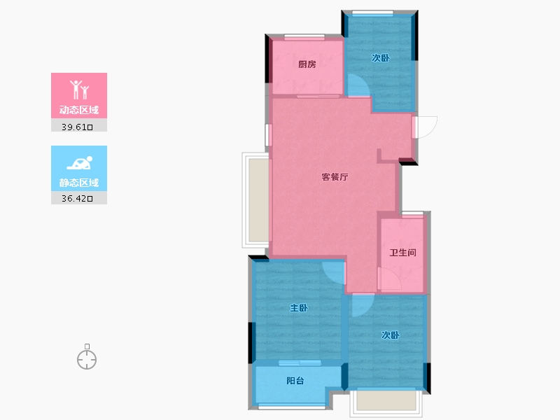 浙江省-宁波市-恒威·悦宾湾-68.00-户型库-动静分区