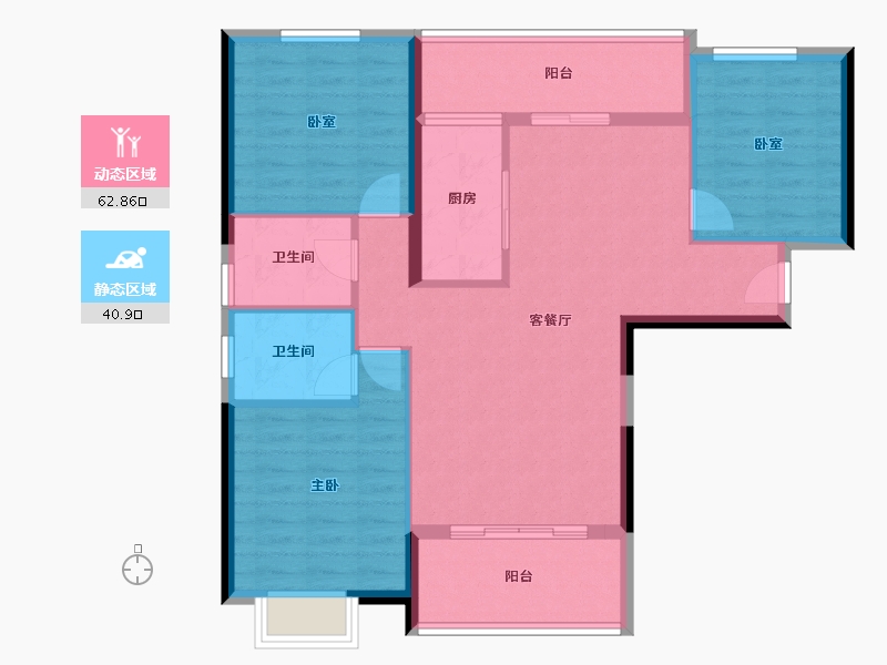 湖北省-武汉市-城南华府书香世家-93.44-户型库-动静分区