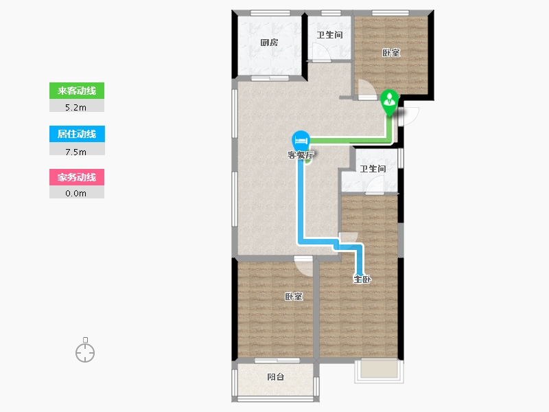 湖南省-长沙市-澳海望洲府-100.87-户型库-动静线