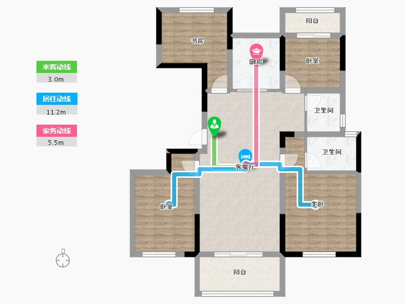 湖南省-长沙市-澳海望洲府-102.79-户型库-动静线