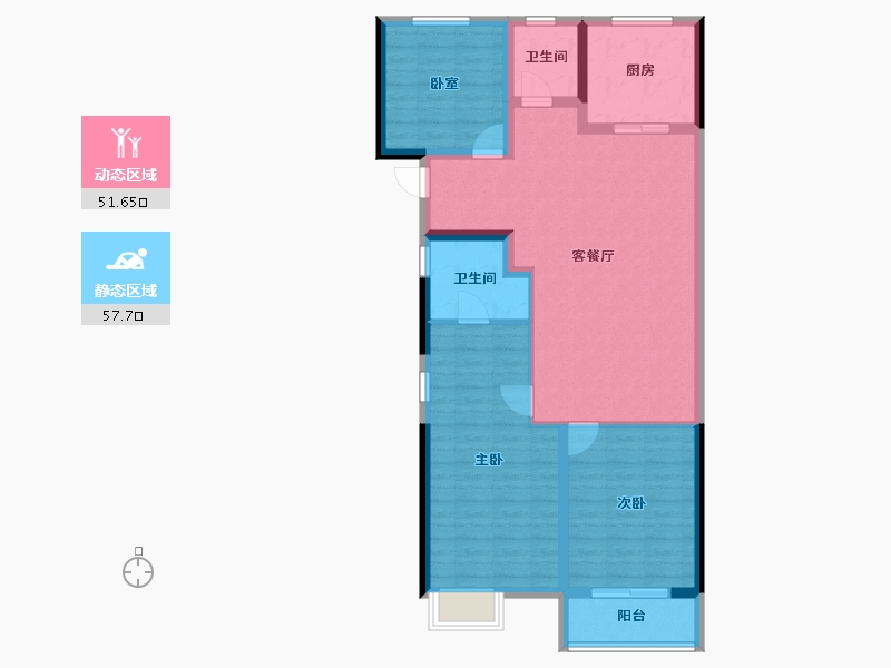 湖南省-长沙市-澳海望洲府-98.53-户型库-动静分区