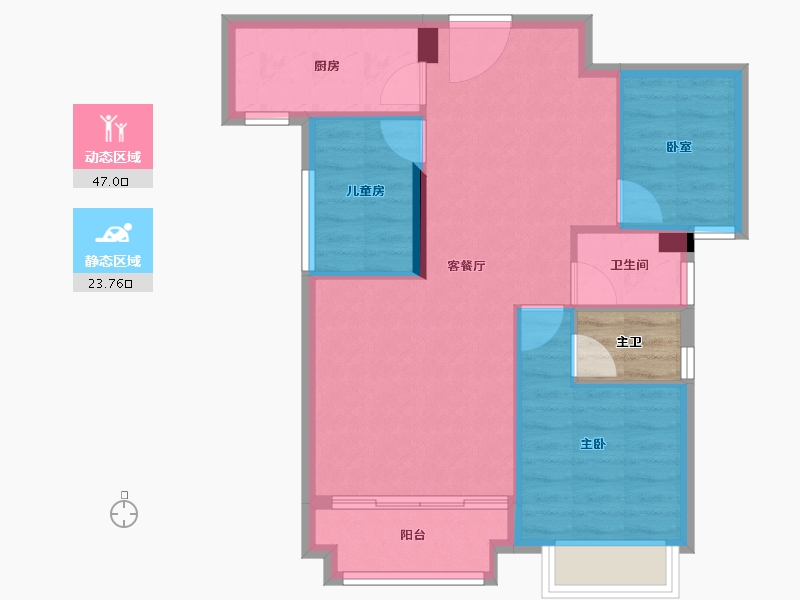 广东省-佛山市-富佳和院-66.21-户型库-动静分区