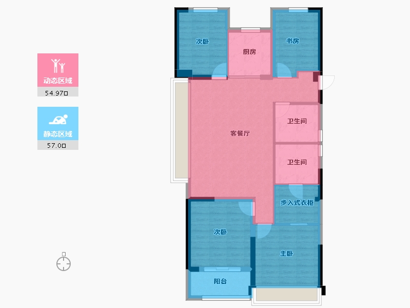 浙江省-温州市-众安顺源里-100.48-户型库-动静分区