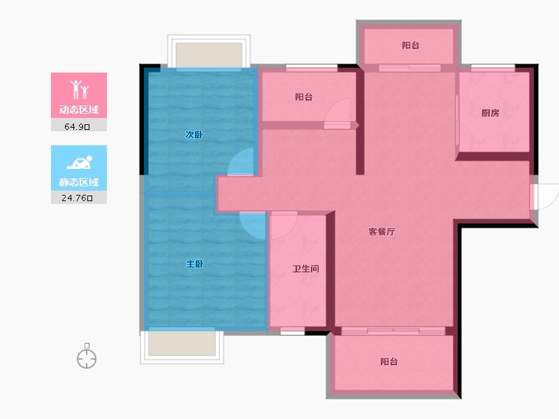 湖南省-长沙市-中建钰和城-80.00-户型库-动静分区