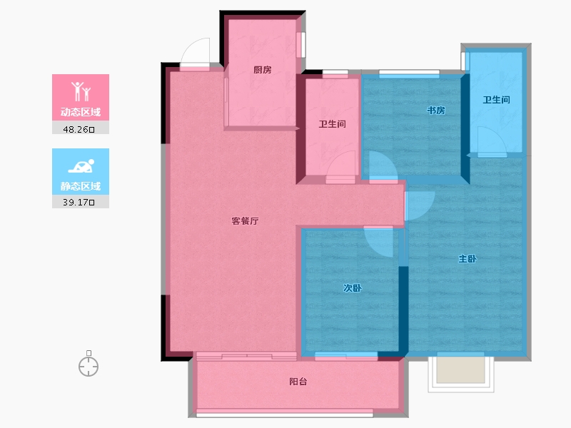 湖北省-武汉市-武汉诺德逸都-77.86-户型库-动静分区