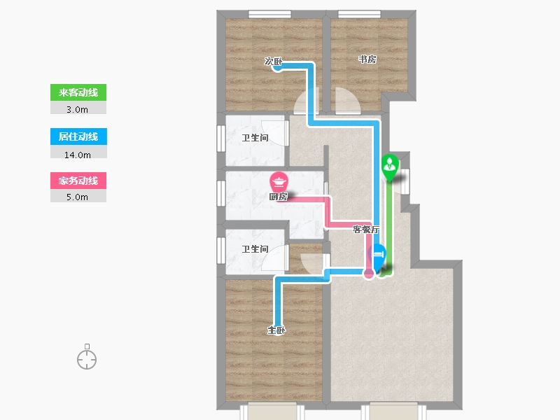 天津-天津市-津港城-65.37-户型库-动静线