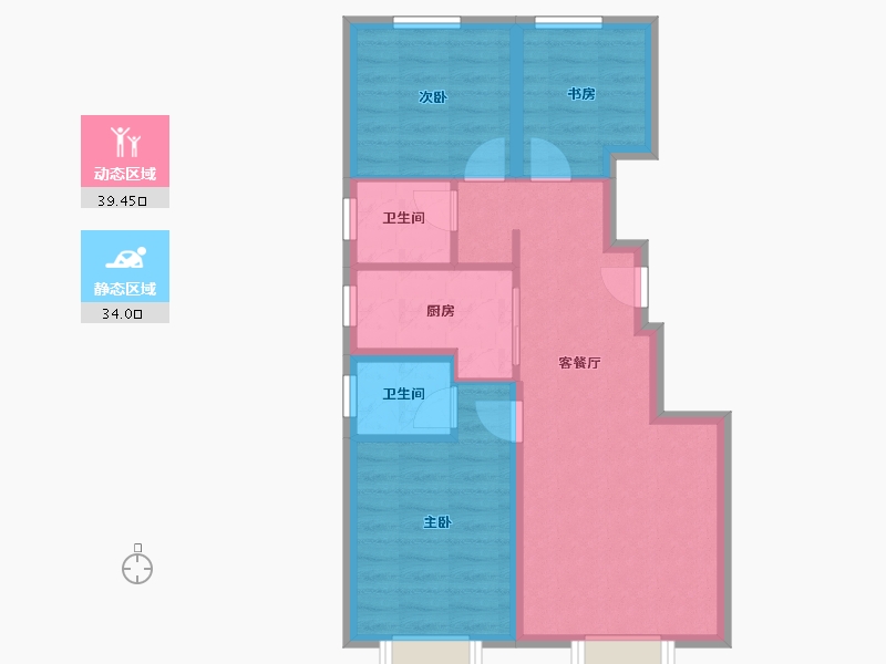 天津-天津市-津港城-65.37-户型库-动静分区