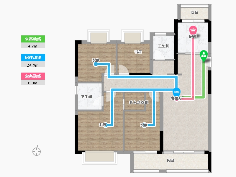 湖北省-武汉市-武汉诺德逸都-94.65-户型库-动静线