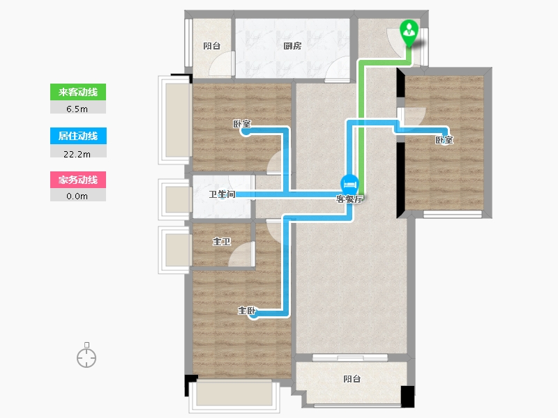 广东省-佛山市-富佳和院-86.07-户型库-动静线