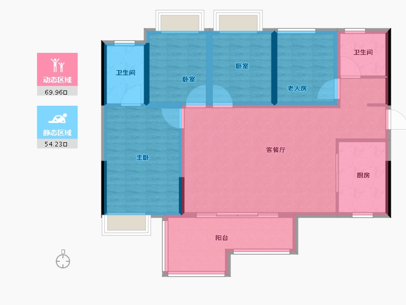 湖南省-长沙市-保利城-112.01-户型库-动静分区