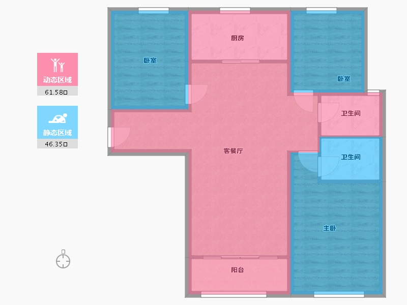 甘肃省-兰州市-中海铂悦府-97.43-户型库-动静分区