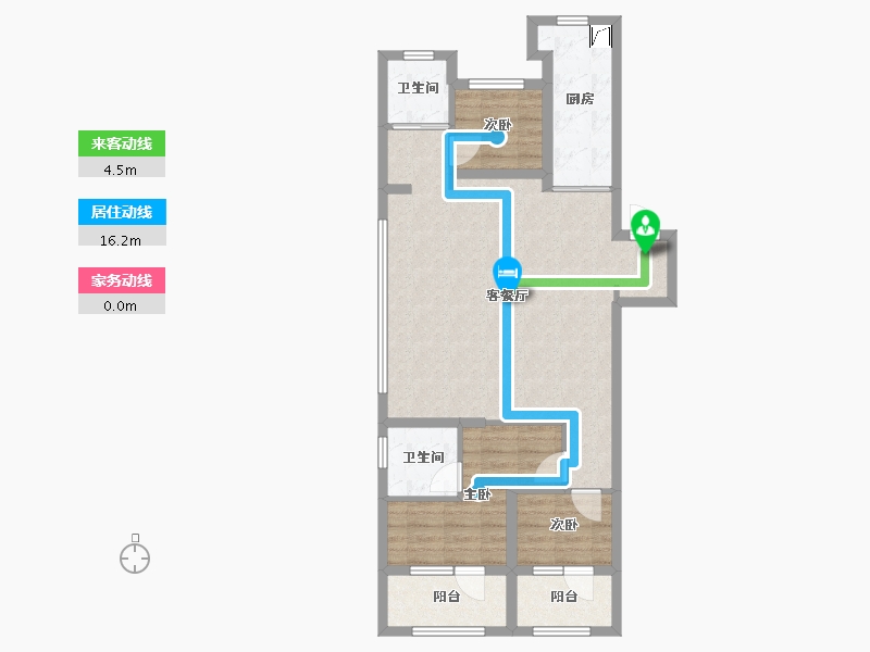 辽宁省-沈阳市-华润置地润樾府-83.46-户型库-动静线