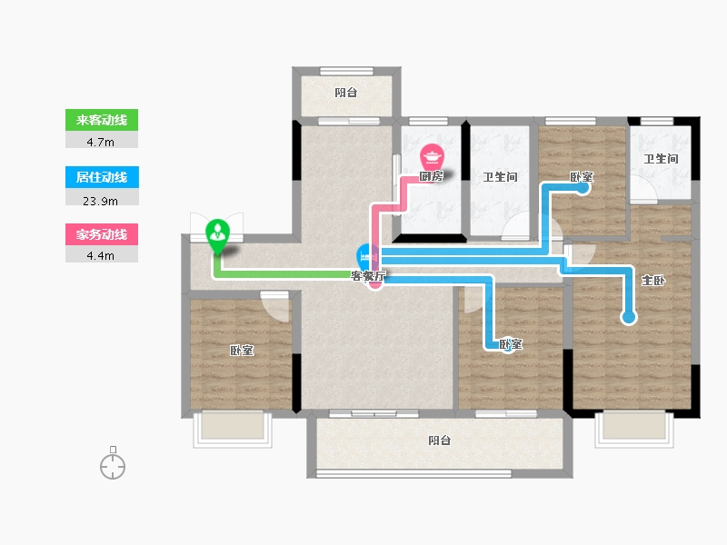 湖南省-长沙市-澳海望洲府-112.33-户型库-动静线