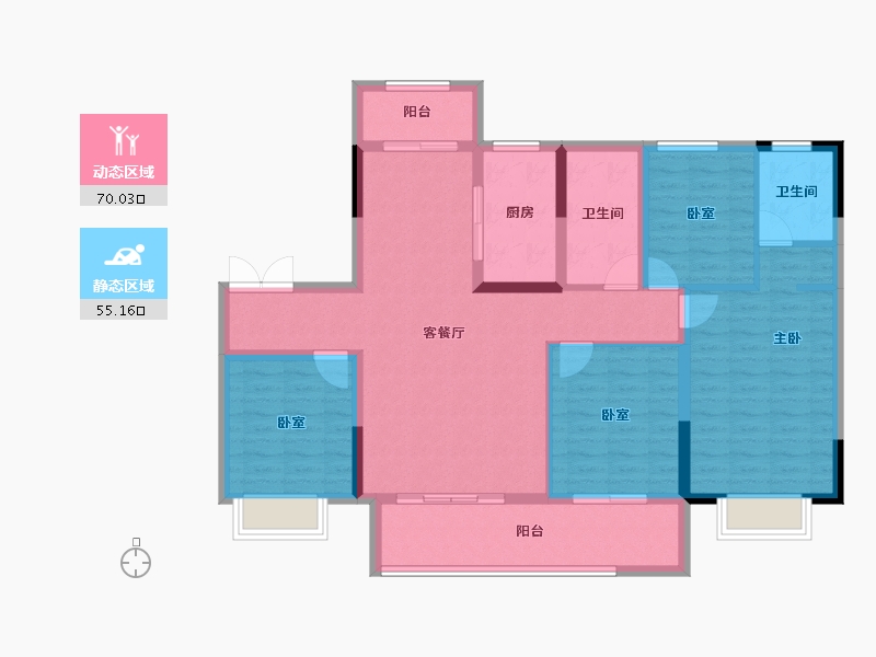 湖南省-长沙市-澳海望洲府-112.33-户型库-动静分区