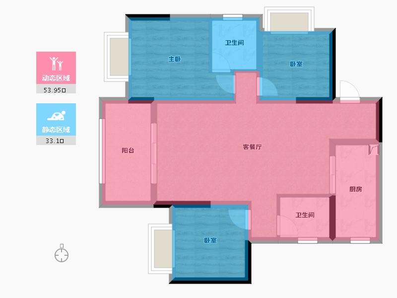 四川省-泸州市-诚信锦华园-98.00-户型库-动静分区