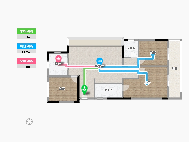 浙江省-温州市-锦玉潮明-98.00-户型库-动静线