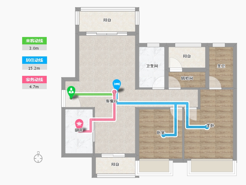 广东省-佛山市-中骏雍景台-78.40-户型库-动静线