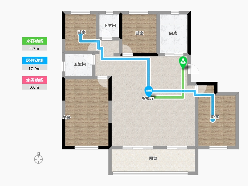 湖南省-长沙市-澳海望洲府-118.94-户型库-动静线