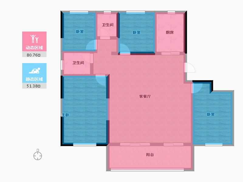 湖南省-长沙市-澳海望洲府-118.94-户型库-动静分区