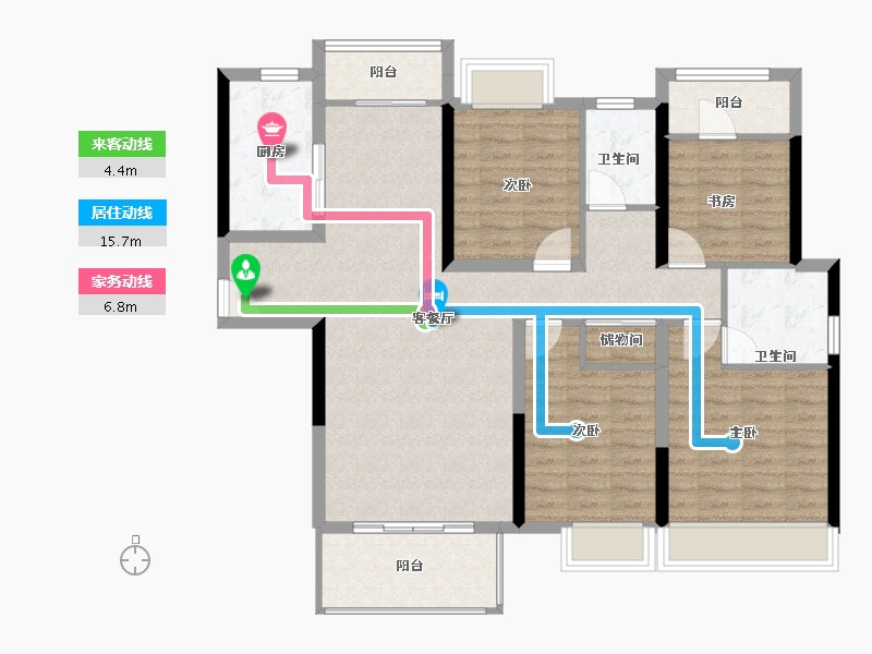 湖南省-长沙市-华润翡翠府-112.00-户型库-动静线