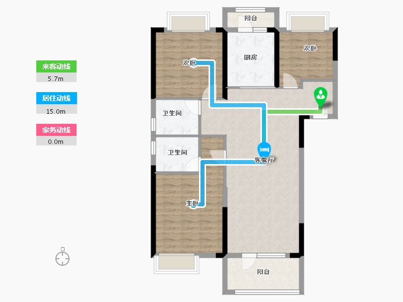 湖北省-武汉市-奥山首府-102.05-户型库-动静线