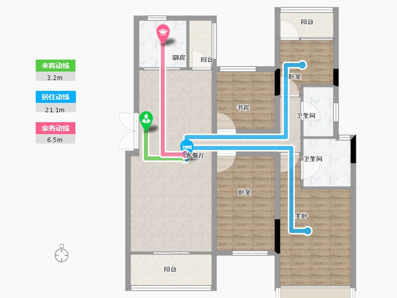 湖南省-长沙市-保利城-116.81-户型库-动静线